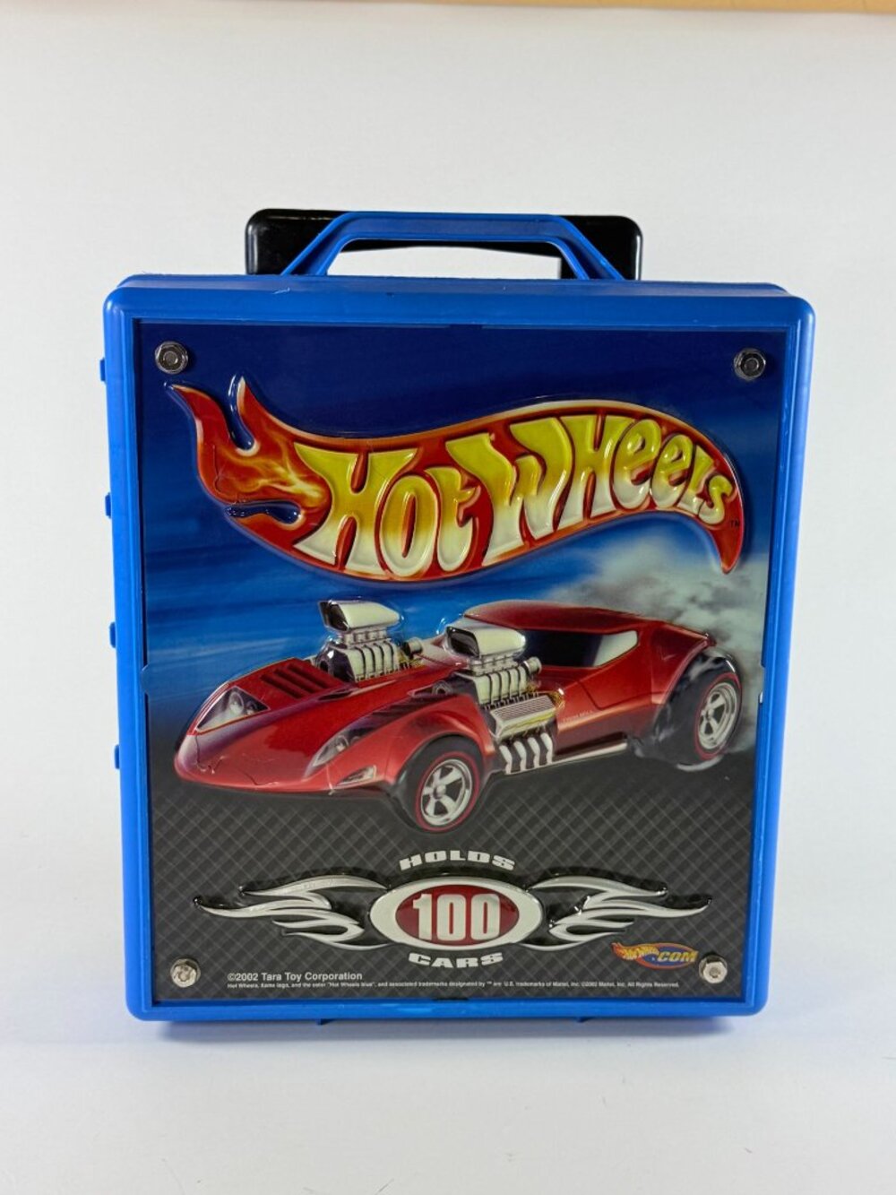 Vintage Mattel 2002 Hot Wheels Rolling Storage Case Red Holds 100 Diecast Cars